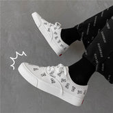 Modische, vielseitige Unisex-Skateboard-Sneaker mit Bären-Print